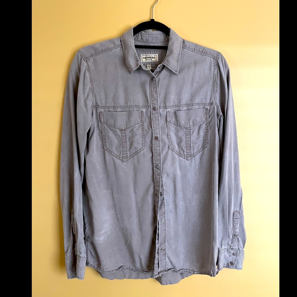 Express Boyfriend Button Down Shirt